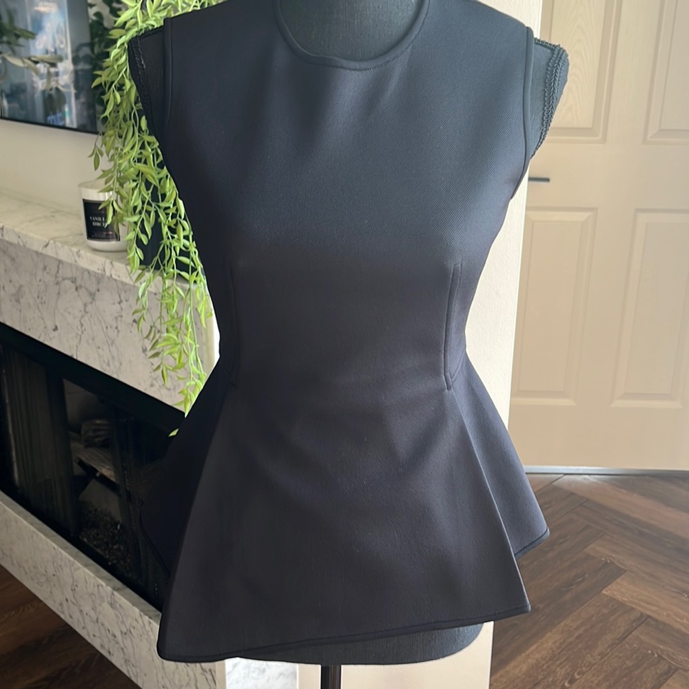 Alexander Wang black peplum top.
